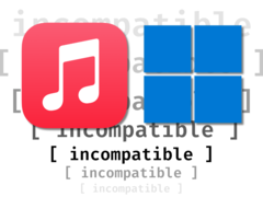 Apple O Music e o Windows realmente parecem incompatíveis - o Apple fez um trabalho medíocre ao portar um de seus principais aplicativos para o sistema operacional de PC mais popular do mundo. (Fonte da imagem: Apple, Microsoft, Anubhav Sharma - Notebookcheck)