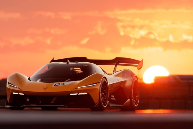 O Corvette CX.R Vision Gran Turismo com a icônica pintura amarela e preta da Corvette Racing (Fonte da imagem: GM)