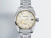 O Grand Seiko SBGA519 em um fundo gradiente.