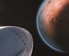 Uma imagem mostrando uma nave espacial indo em direção a um planeta. (Fonte da imagem: SpaceX - Pexels)