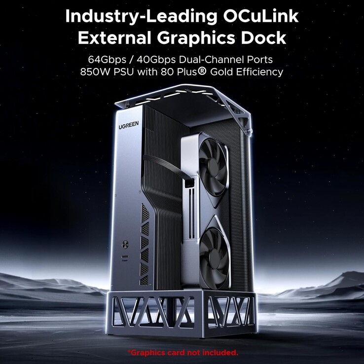 O Ugreen LinkStation eGPU Dock funciona via USB-C e OCuLink. (Fonte da imagem: Ugreen via Amazon)