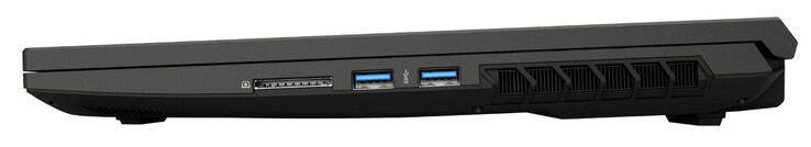 Lado direito: Leitor de cartão SD, 2x USB 3.2 Gen 1 (USB-A)