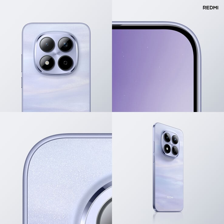 O Redmi Note 15 Pro na cor "Cloud Purple" (Fonte da imagem: Thomas Wang)