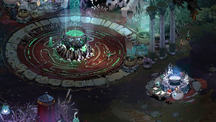 Na foto: Um vislumbre da área principal de Hades II, conhecida como Crossroads (Fonte da imagem: Supergiant Games)