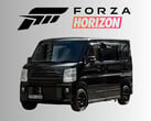 2020 Suzuki Every PZ Turbo Special Kei car under Forza Horizon logo (Fonte da imagem: AR12Gaming YouTube, Xbox Wire com edições)