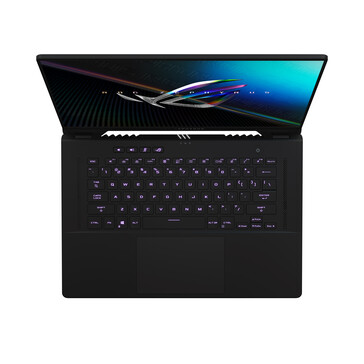 Asus ROG Zephyrus M16 - Vista de cima. (Fonte da imagem: Asus)