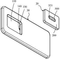 Patente OPPO mostrando câmera modular (Fonte: OPPO/WIPO)