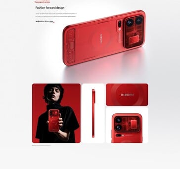 O Xiaomi 18 Pro Max também está disponível em uma edição limitada na cor vermelho transparente