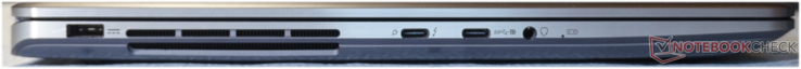 Esquerda: Fonte de alimentação, Thunderbolt 4, USB-C (10 Gb/s, PD, DP), fone de ouvido