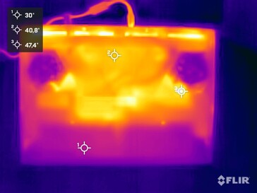 Teste de estresse de temperatura da superfície (parte inferior)