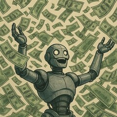 A corrida pela IA pode ser a causa principal do fato de as empresas de tecnologia assumirem cada vez mais dívidas. (Fonte da imagem: IA gerada por ChatGPT-4o)