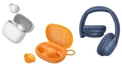 Os modelos Belkin SoundForm Dot ANC, Isolate Buds ANC e Play ANC (da esquerda para a direita) oferecem cancelamento de ruído a um preço acessível.