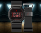 O Casio G-Shock GM-5600RH-1 Rui Hachimura (na foto) apresenta um elegante mostrador preto e vermelho. (Fonte da imagem: @geesgshock no Instagram)