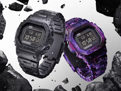 Uma imagem estilizada do Casio G-Shock GCW-B5000UN-1 e GCW-B5000UN-6.