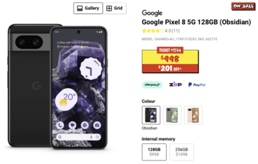 O Pixel 8 recebe um desconto de AUD $201 na Austrália. (Fonte: JBHIFI)