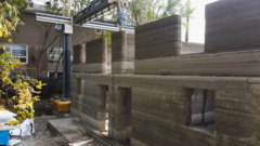 A casa impressa em 3D tem uma área de 4.500 pés quadrados (Fonte da imagem: nidus3D/COBOD)