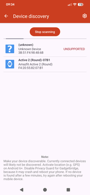 Gadgetbridge encontra o relógio