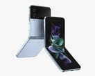 O Galaxy Z Flip4 será parecido com seu predecessor, mas com uma tela de cobertura maior. (Fonte de imagem: @OnLeaks &amp; 91mobiles)