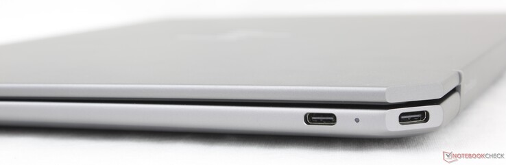 Direito: USB-C (40 Gbps) Thunderbolt 4 com DisplayPort 2.1 + Power Delivery