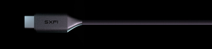 Uma parte do cabo Kevlar que vem com o SXFI AIR GAMER. (Fonte de imagem: Tecnologia Criativa)