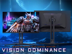 O Aorus FO27Q5P possui um par de alto-falantes de 5 W, ao contrário de alguns de seus pares. (Fonte da imagem: Gigabyte)