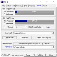 CPU-Z: Marca de referência
