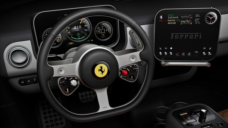 O interior elétrico da Ferrari Luce, criado por Jony Ive.