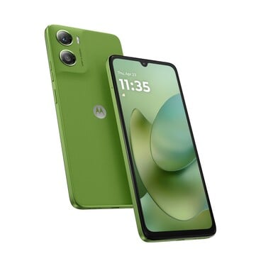 O Moto G06 em Pantone Tendril. (Fonte da imagem: Motorola)