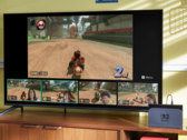 Uma imagem promocional de um Nintendo Switch 2 acoplado jogando Mario Kart World (fonte da imagem: Nintendo)