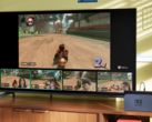 Uma imagem promocional de um Nintendo Switch 2 acoplado jogando Mario Kart World (fonte da imagem: Nintendo)