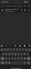Teclado em formato retrato