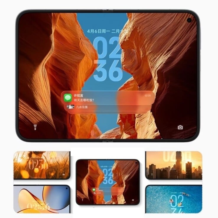 A tela interna de 7,5 polegadas do Xiaomi Mix Fold 5 está sendo revelada pela primeira vez.