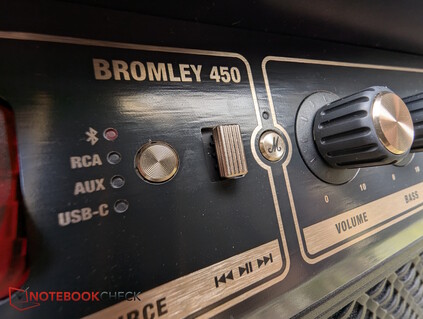 Botão de origem e interruptor de mídia