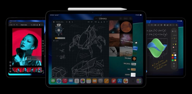 O iPhone Fold pode ter uma proporção semelhante à do iPad Pro (Fonte da imagem: Apple)