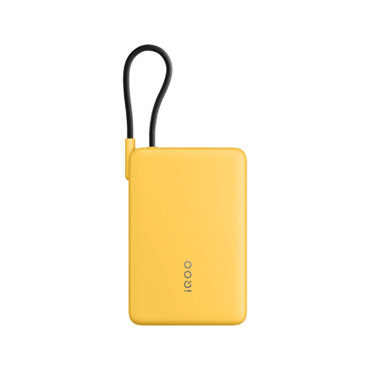 O iQOO 33W Power Bank com cabo embutido de 10000mAh. (Fonte da imagem: vivo)