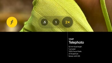 A câmera do iPhone 15 produz fotos com zoom de 12 MP usando um corte digital. (Fonte da imagem: Apple)