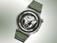 O OnePlus Watch 4 em seu acabamento Evergreen Titanium.