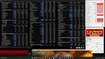 O KFA2 GeForce RTX 5070 Ti 1-Click OC durante o teste de estresse