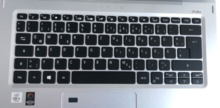 O teclado compacto, mas fácil de usar