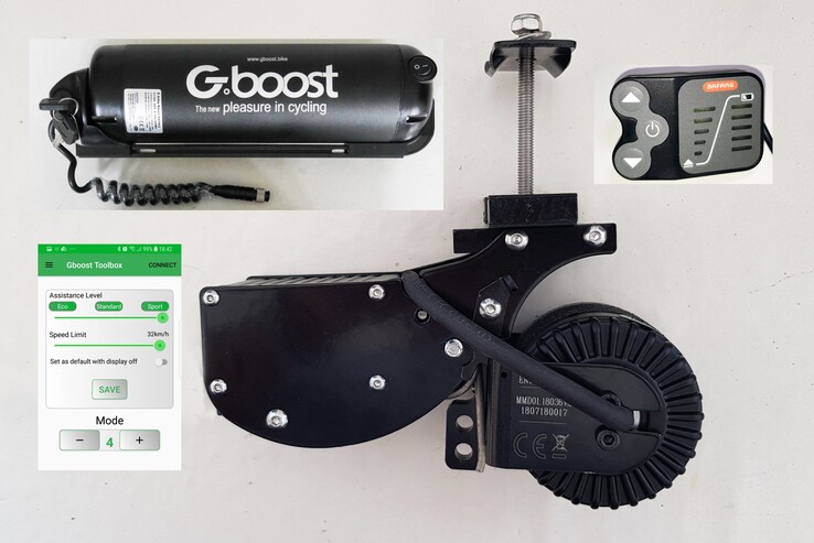O kit de conversão de bicicleta elétrica Gboost Platinum. (Fonte da imagem: Gboost)