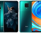 Rivais como o Honor 20 Pro e o Redmi Note 9 Pro poderão em breve ser companheiros estáveis. (Fonte da imagem: Honor/Xiaomi - editado)