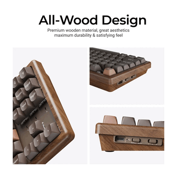 A edição All-Wood custa US$ 199,99, US$ 60 a mais do que a K8 HE Special Edition com acabamento em madeira.