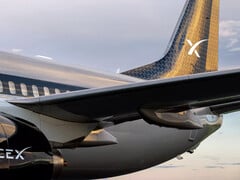 A SpaceX oferece o serviço Starlink Aviation para internet a bordo. (Fonte da imagem: SpaceX)