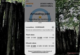 Desempenho do Diskio do EX400U no iPad Pro - significativamente mais rápido