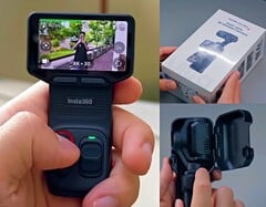 Insta360 Luna Ultra com a capa protetora.