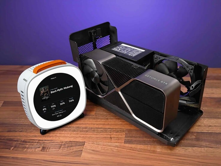 O mini PC Piston V possui uma porta OCuLink para conexões rápidas com eGPU.