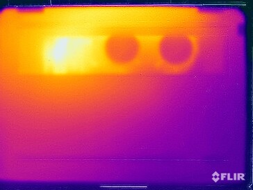 Temperaturas da superfície do teste de estresse (parte inferior)