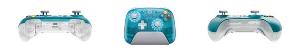 O controle sem fio N64 8bitDo Ultimate 2, edição N64, apresenta um design em dois tons.