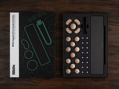 o kit de atualização da 8BitDo para o controlador Aracde inclui os switches lineares Kailh Purple Glede.