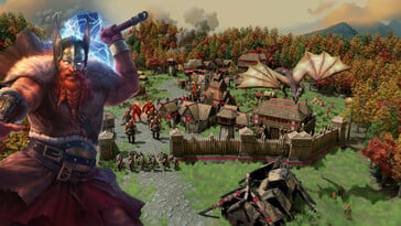 Uma imagem mostrando Thor em Age of Mythology: Retold.